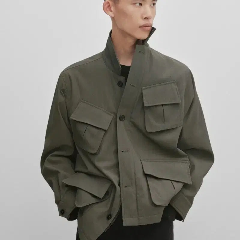 [BUNJANG] Massimo Dutti Studio Utility Jacket XL / 마시모두띠 유틸리티 야상 카키 xl