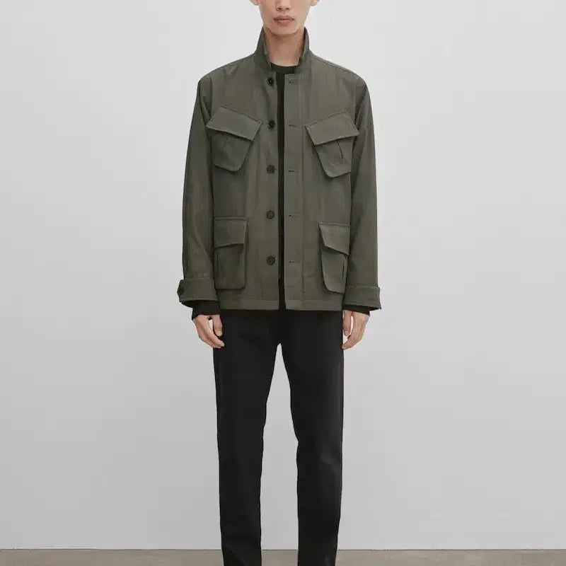 [BUNJANG] Massimo Dutti Studio Utility Jacket XL / 마시모두띠 유틸리티 야상 카키 xl
