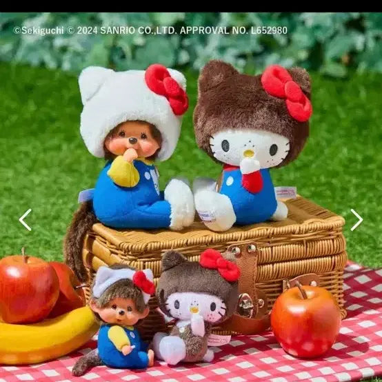 [BUNJANG] Monchhichi Hello Kitty Collaboration Plush Doll / 키티몬치치 헬로키티콜라보 새상품