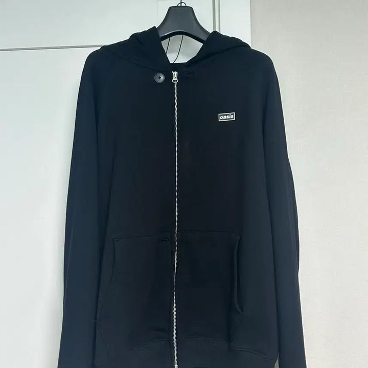 [BUNJANG] Oasis x Sansan Gear Hoodie Zip-up Black / 오아시스 X 산산기어 후디 집업 블랙