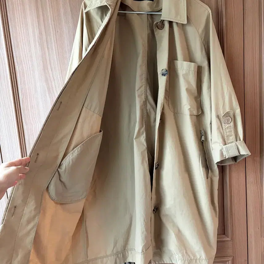 [SOLD OUT] 시슬리 봄 롱 트렌치코트 자켓 베이지 여성 SISLEY