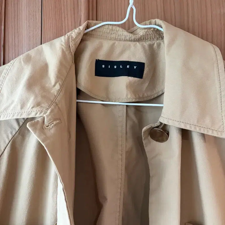 [SOLD OUT] 시슬리 봄 롱 트렌치코트 자켓 베이지 여성 SISLEY