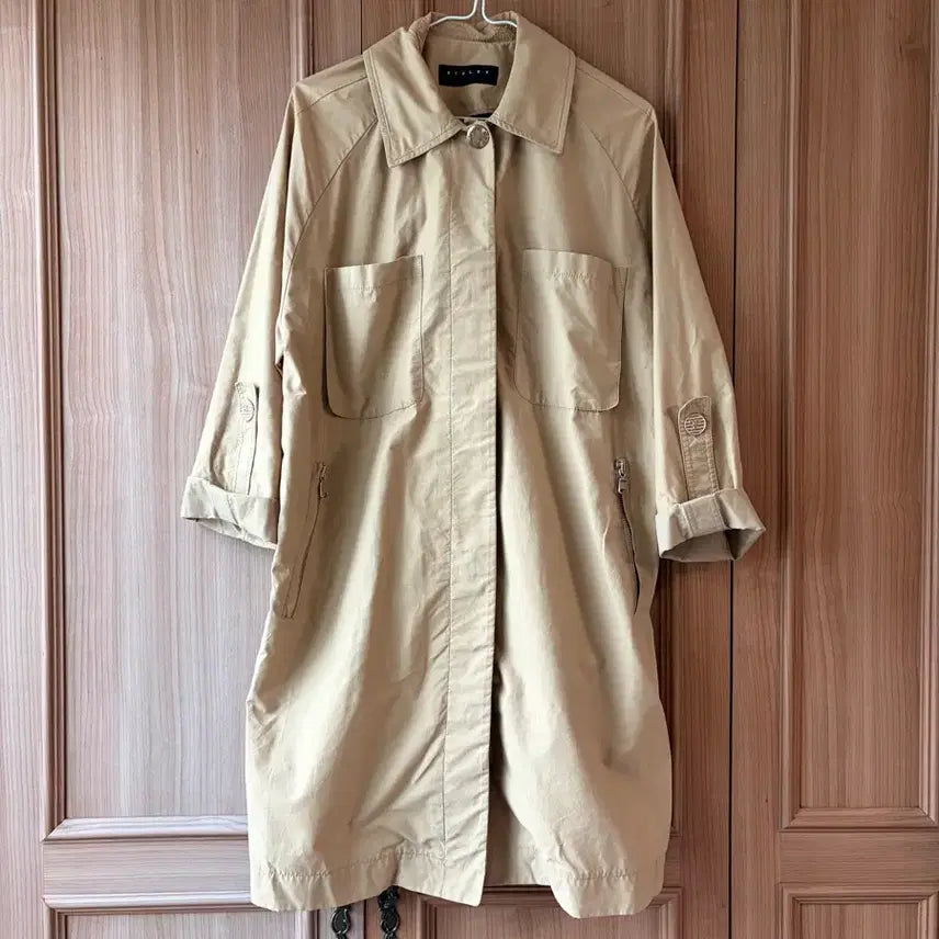 [SOLD OUT] 시슬리 봄 롱 트렌치코트 자켓 베이지 여성 SISLEY