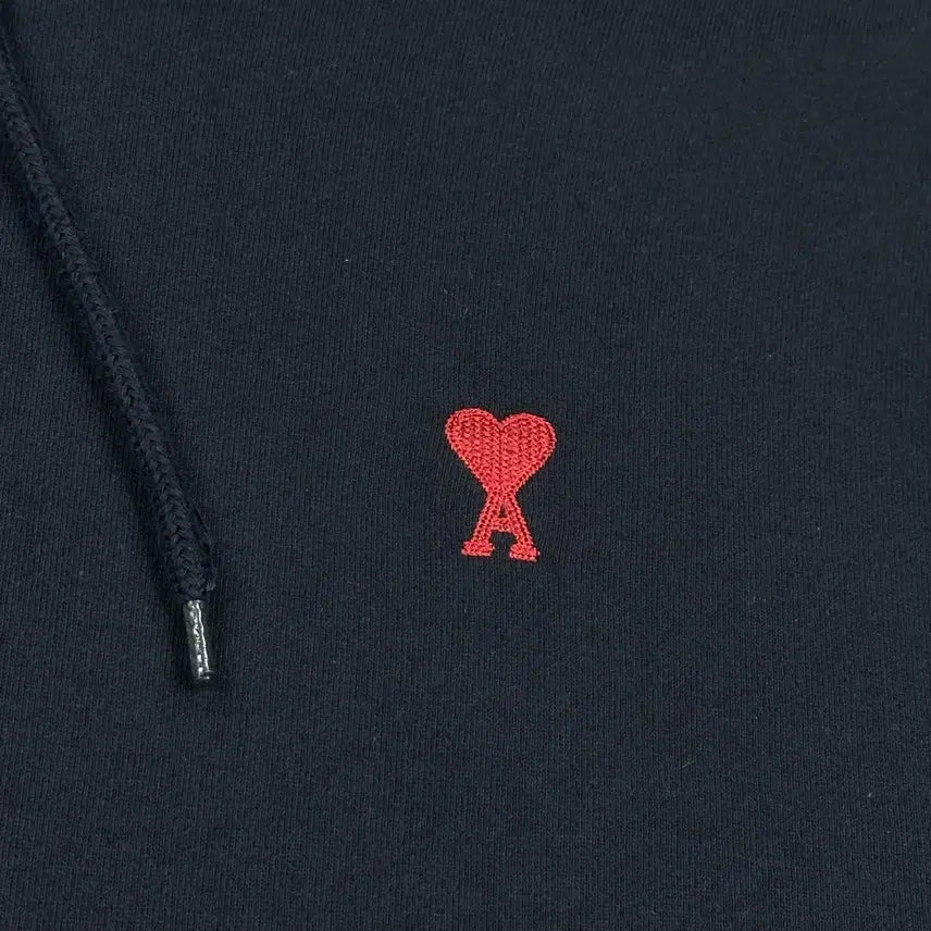 [BUNJANG] AMI Small Heart Logo Hoodie Navy / (M) AMI 아미 스몰 하트로고 후드티 네이비