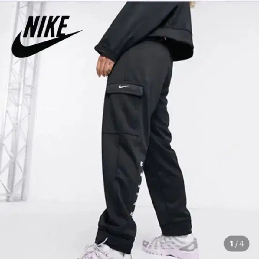[BUNJANG] Nike Swoosh Utility Pocket Jogger Pants Black / 나이키 스우시 유틸리티 포켓 조거 블랙