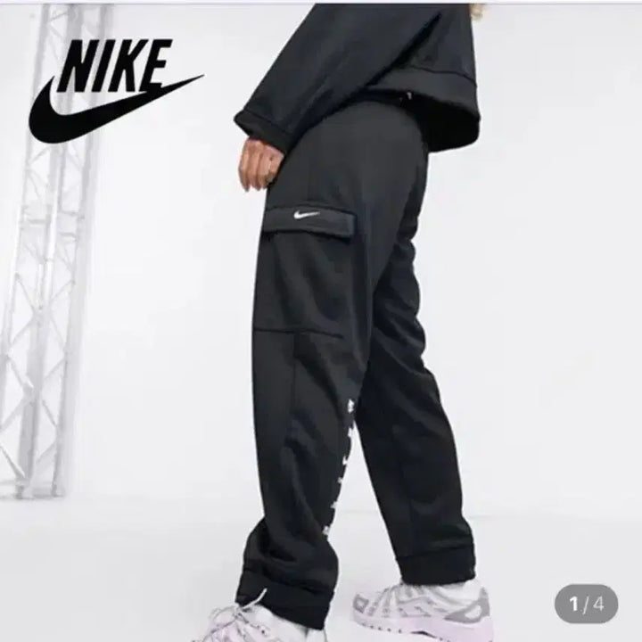 [BUNJANG] Nike Swoosh Utility Pocket Jogger Pants Black / 나이키 스우시 유틸리티 포켓 조거 블랙