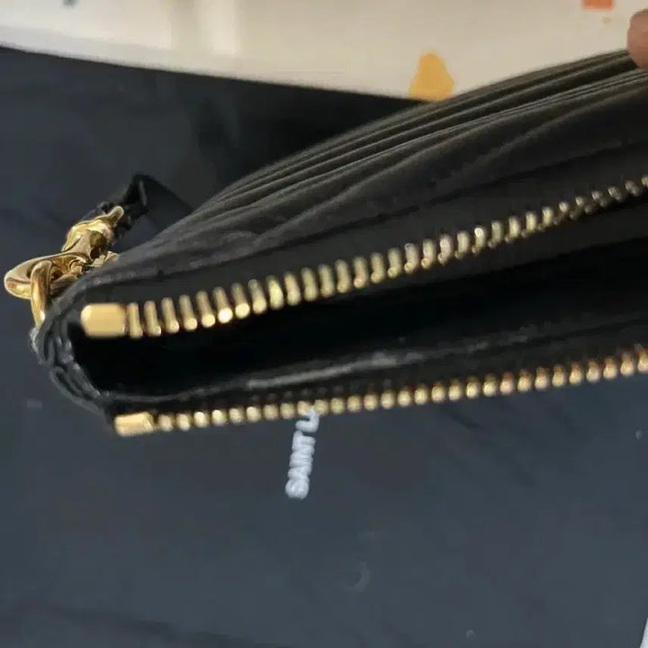 [BUNJANG] Saint Laurent YSL Monogram Clutch / 생로랑 YSL 모노그램 클러치 블랙(보증서 유)