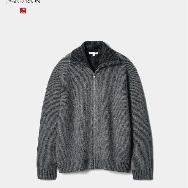 [BUNJANG] Uniqlo Suflle Yarn Ribbed Full-Zip Sweater / [XXL]유니클로 수플레얀립풀집스웨터