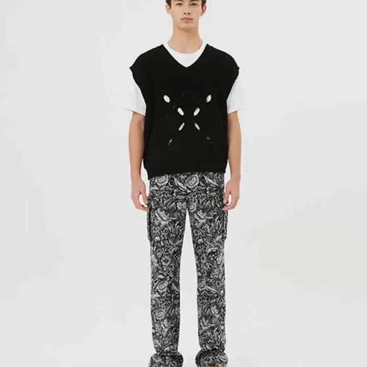 [SOLD OUT] 문선 ESSENTIAL_UNISEX 니트 베스트 블랙