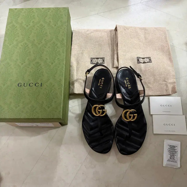 [BUNJANG] Gucci Double G Sandals Black / [새상품]구찌 더블G 샌들 블랙 230,235