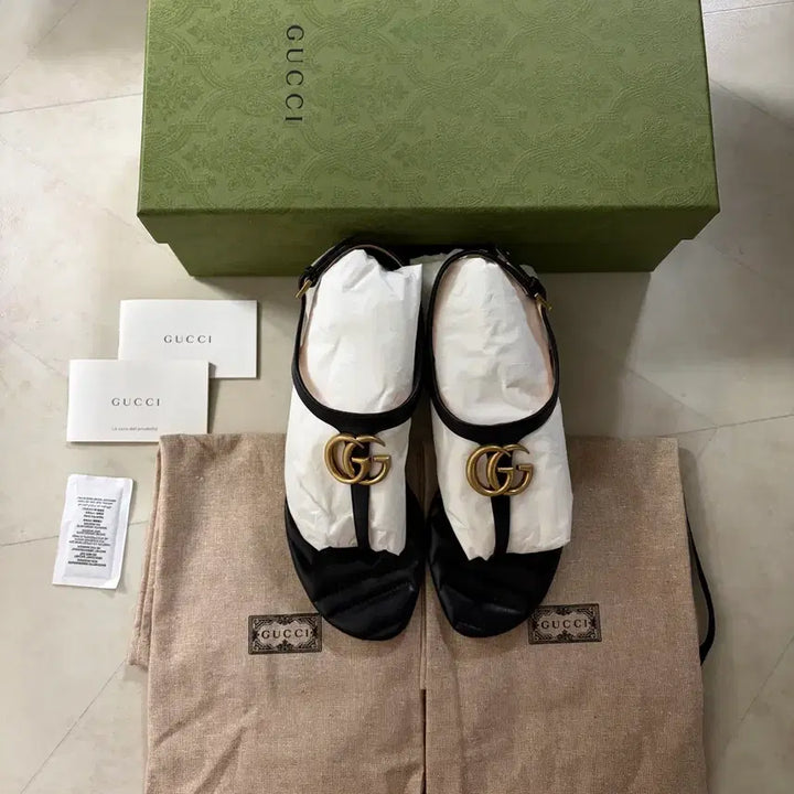 [BUNJANG] Gucci Double G Sandals Black / [새상품]구찌 더블G 샌들 블랙 230,235