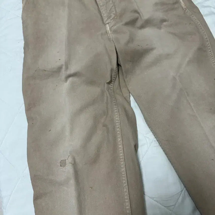 [BUNJANG] Bizbeam 24AW Wide Chino Crash Beige Pants / 비즈빔 24aw 와이드 치노 크래쉬 베이지 1