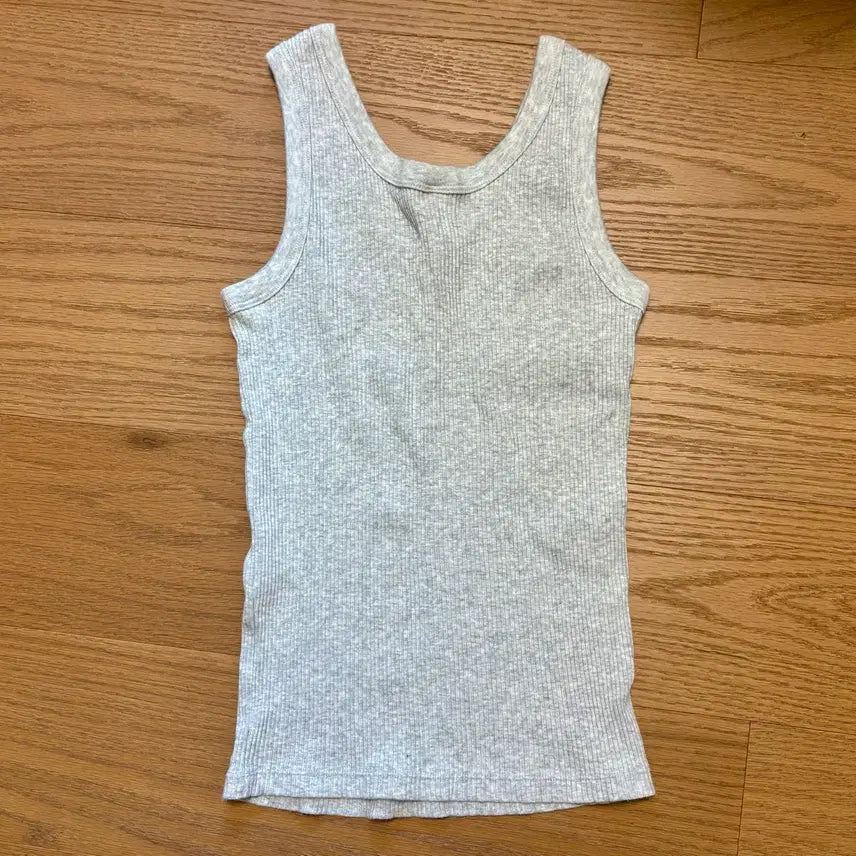 [BUNJANG] Sleeveless Tank Top Gray / 탱크탑 나시 슬리브리스 탑 그레이