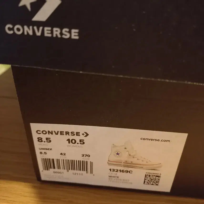 [BUNJANG] Converse All Star Leather Sneakers / 컨버스 올스타 흰색 레더 스니커즈