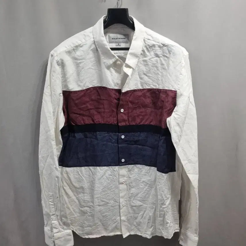[BUNJANG] Solid Homme Color Block Shirt / 솔리드옴므 배색 셔츠 48