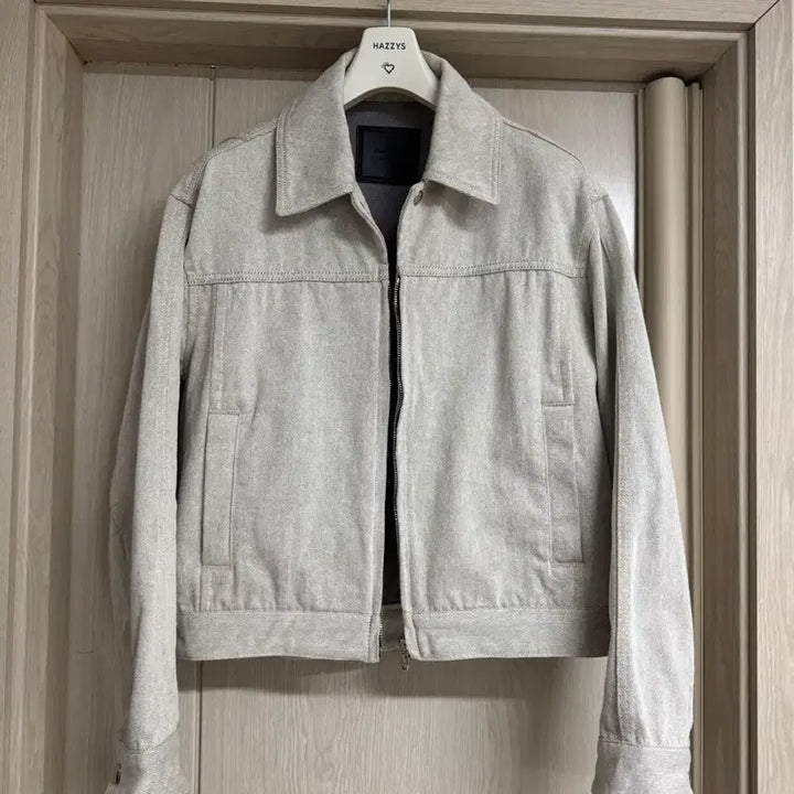 [BUNJANG] Jill Stuart Gray Cropped Denim Jacket / 질스튜어트 그레이 크롭 데님자켓 100사이즈