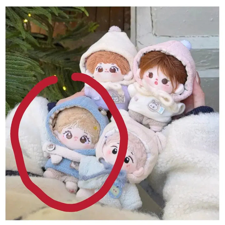 [BUNJANG] Milk Carrot Blue Sleeveless Outerwear for 10cm Doll / 10cm 인형옷 밀크캐럿 파랑색 민소매 아우터