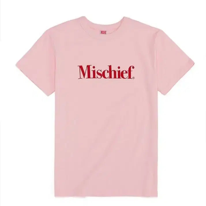 [BUNJANG] Mischief Pink Short Sleeve T-shirt / 미스치프 반팔티 핑크