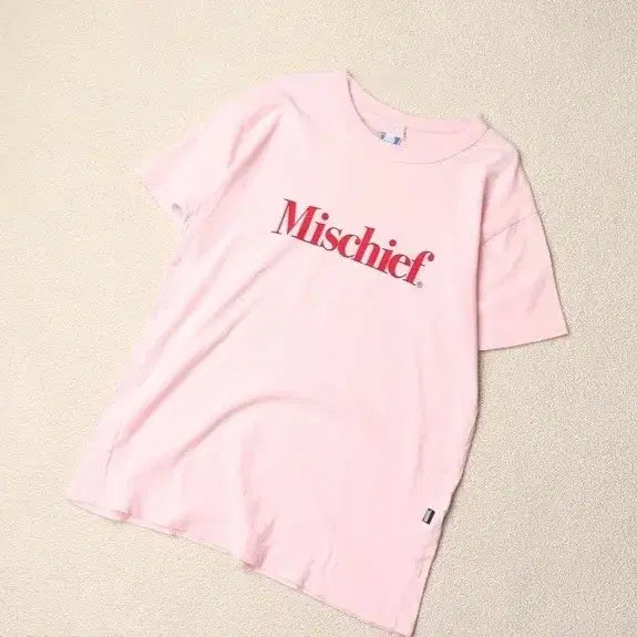 [BUNJANG] Mischief Pink Short Sleeve T-shirt / 미스치프 반팔티 핑크