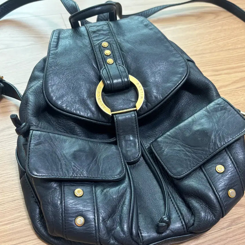 [BUNJANG] Double M Milano Leather Backpack / 리얼레더 가죽 백팩