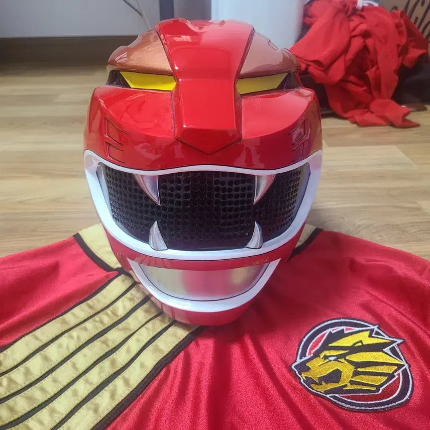 [BUNJANG] Power Rangers Jungle Force GaoRed Helmet and Suit Set / 정글포스 파워레인저 애니멀 포스 가오렌쟈 정글 레드 가오 레드