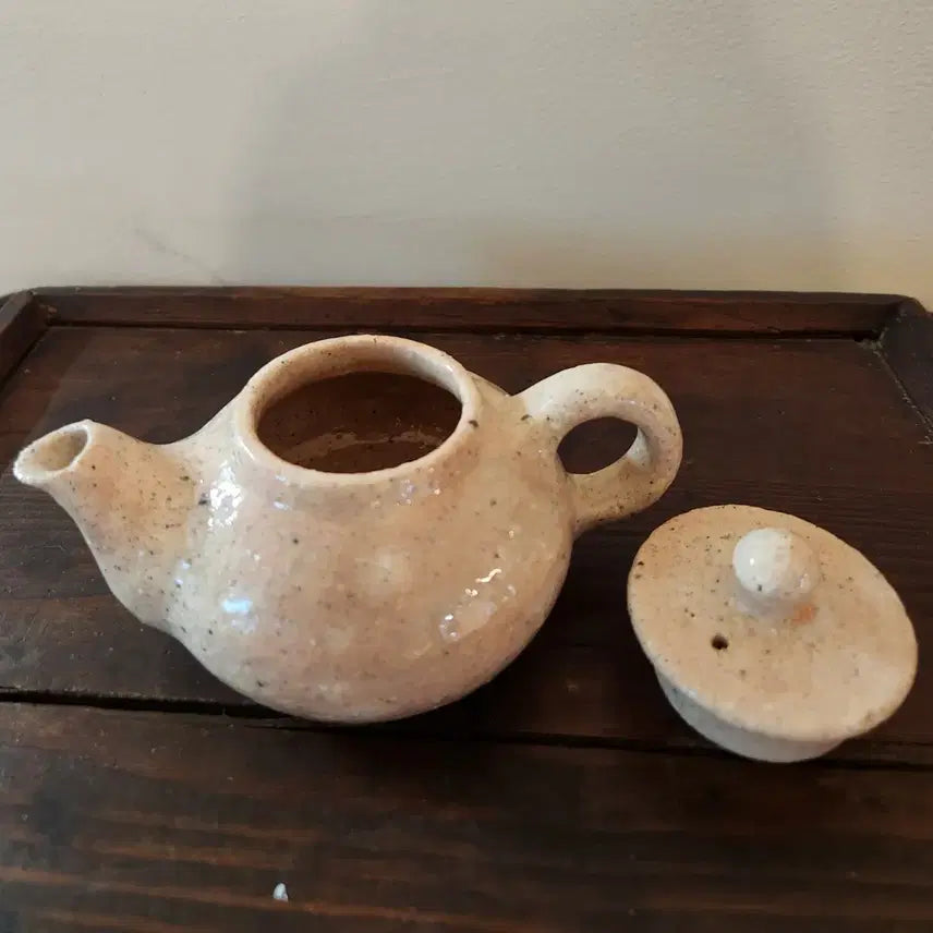 [BUNJANG] Unknown Artist Buncheong Honghwa 3-Person Tea Set / 작가작품 분청 홍화 3인 다기세트 "찻자리에 피어난 복사꽃"