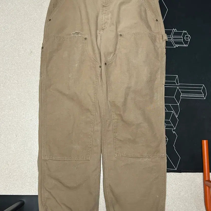 [BUNJANG] Carhartt Double Knee Beige Pants / 칼하트 더블니 베이지