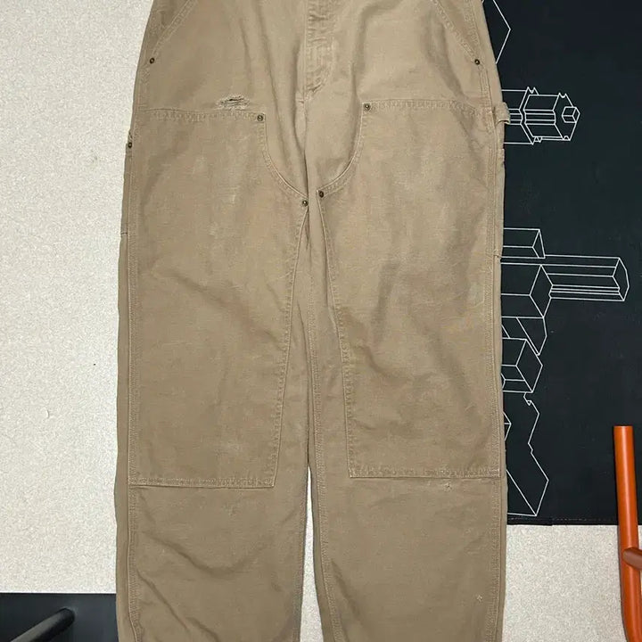 [BUNJANG] Carhartt Double Knee Beige Pants / 칼하트 더블니 베이지