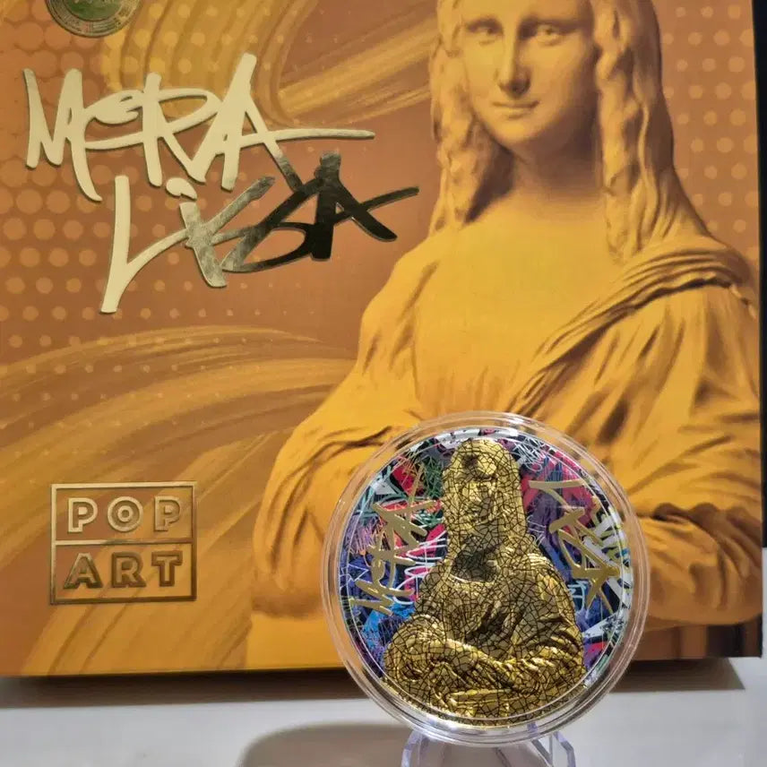 [SOLD OUT] 한정판 민트21 팝아트 모나리자 2온스 은화 24k도금