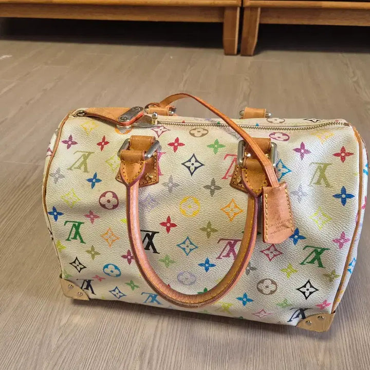 [SOLD OUT] 루이비통 스피디 멀티컬러 화이트 핸드백
