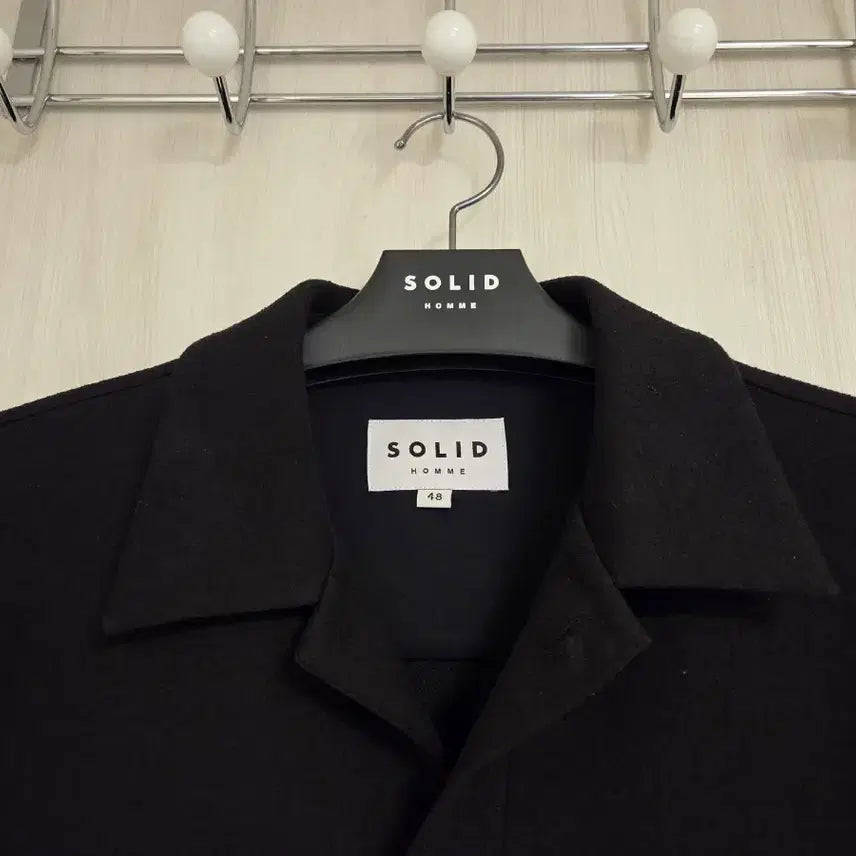 [BUNJANG] Solid Homme Terry Short Sleeve Cardigan / 솔리드옴므 25FW 블랙 테리 숏슬리브 가디건 48