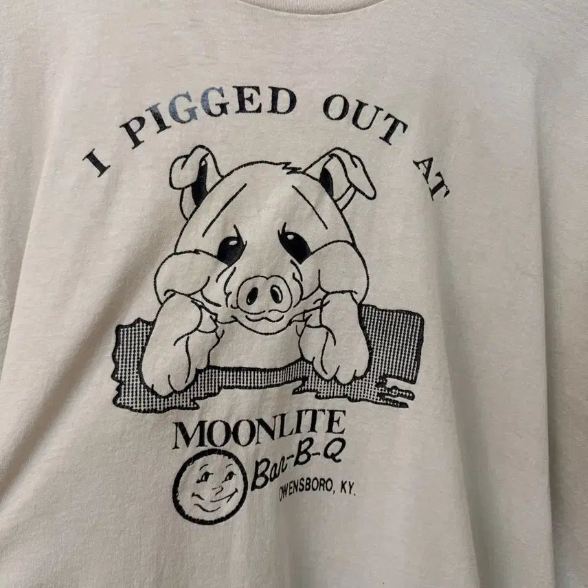 [BUNJANG] I Pigged Out USA Vintage T-Shirt / 90&