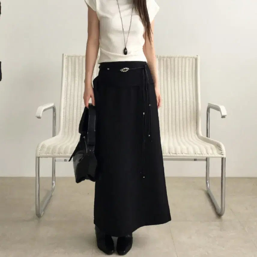 [BUNJANG] White Mock Neck Short Sleeve T-shirt / 화이트 반팔 모크넥 티셔츠
