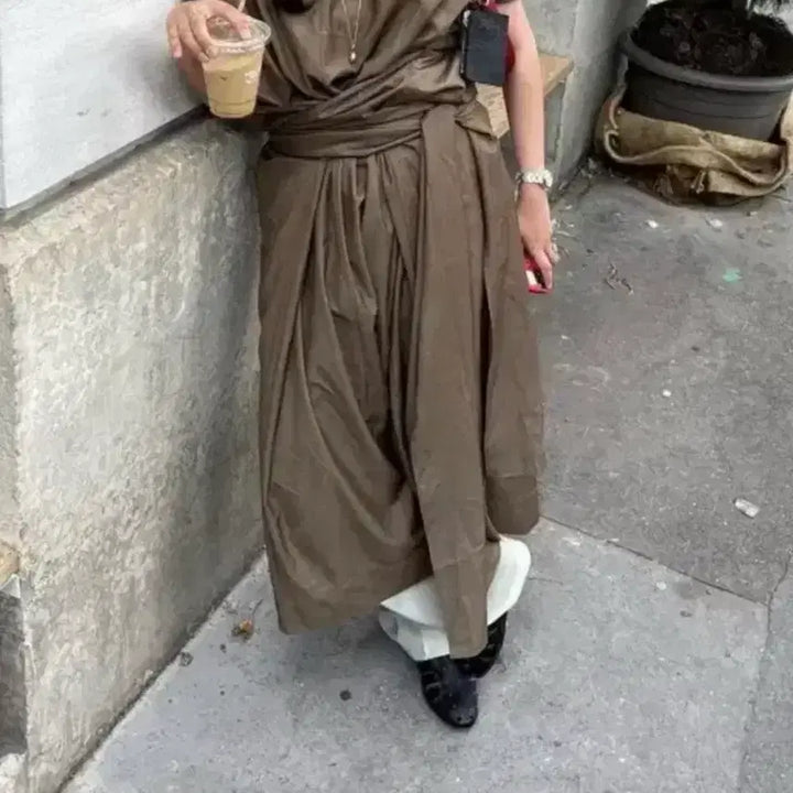 [BUNJANG] Ethos Bind Strap Maxi Dress / 에토스 바인드 스트랩 맥시 드레스 BIND STRAP MAXI DRESS