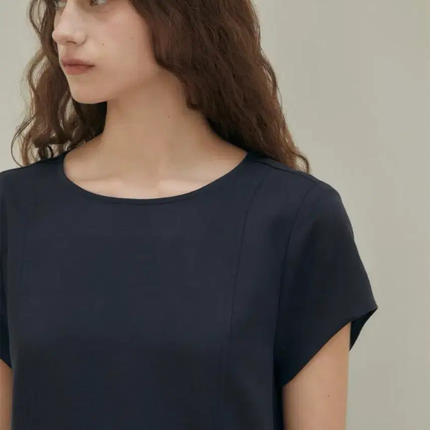 [BUNJANG] DermaGo Belt Short Sleeve Dress Navy / 더마고 벨트 반팔 원피스 네이비