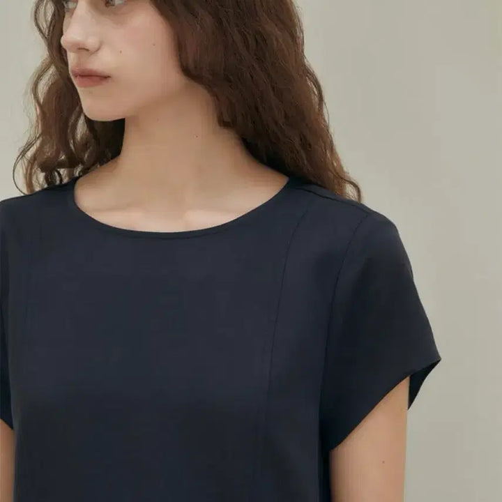 [BUNJANG] DermaGo Belt Short Sleeve Dress Navy / 더마고 벨트 반팔 원피스 네이비