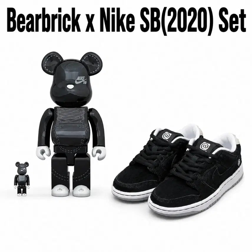 [BUNJANG] Nike x Bearbrick 2020 100% &amp; 400% + Nike SB Dunk Low TD / (미개봉) 베어브릭x나이키 SB(2020)+ 덩크로우 Set