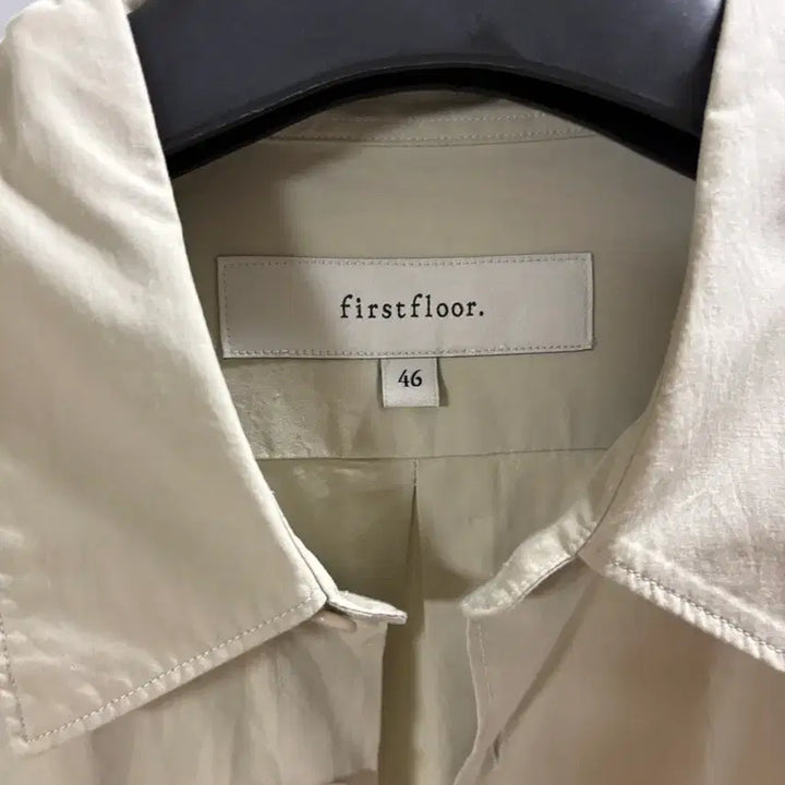 [BUNJANG] First Floor Seersucker Shirt - Moss Gray (Size 46) / 퍼스트플로어 새커셔츠 모스 그레이 46