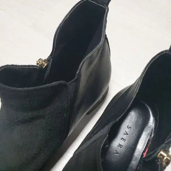 [BUNJANG] Suede Ankle Boots Black (Used) / 스웨이드 앵클 부츠 250/Black (착샷O)