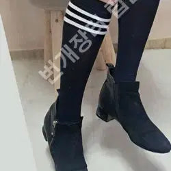 [BUNJANG] Suede Ankle Boots Black (Used) / 스웨이드 앵클 부츠 250/Black (착샷O)