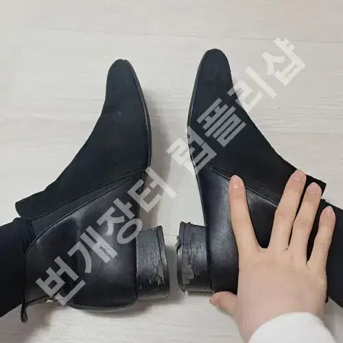 [BUNJANG] Suede Ankle Boots Black (Used) / 스웨이드 앵클 부츠 250/Black (착샷O)