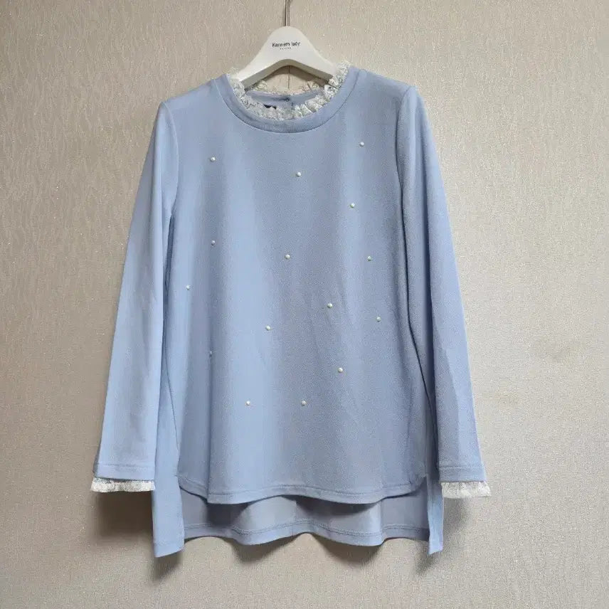 [BUNJANG] Zishen Lace Detailed Long Sleeve T-shirt / 지센 티셔츠