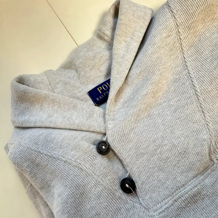 [BUNJANG] Polo Ralph Lauren Vintage Shawl Collar Knit Sweater / [XL] 폴로 랄프로렌 빈티지 숄카라 니트 오트밀