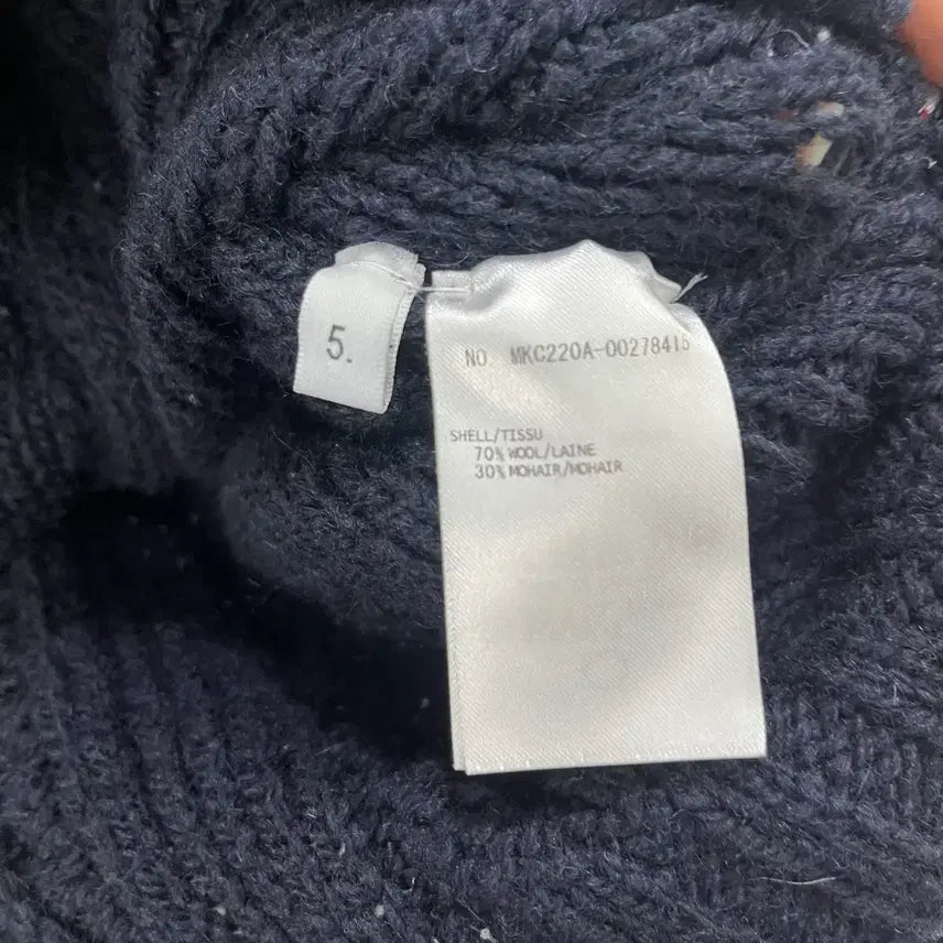 [BUNJANG] Thom Browne Aran Cable Cardigan Navy Size 5 / [5]톰브라운 사선완장 아란케이블 가디건 네이비