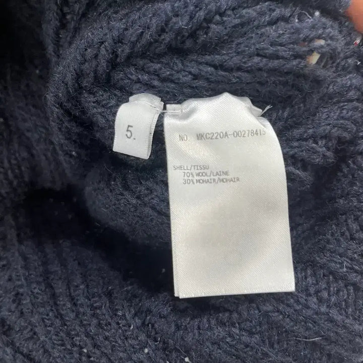 [BUNJANG] Thom Browne Aran Cable Cardigan Navy Size 5 / [5]톰브라운 사선완장 아란케이블 가디건 네이비