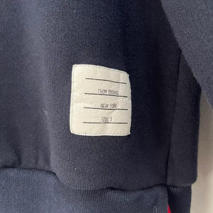 [BUNJANG] Thom Browne Back Stripe Sweatshirt Navy / [3]톰브라운 백삼선 맨투맨 네이비