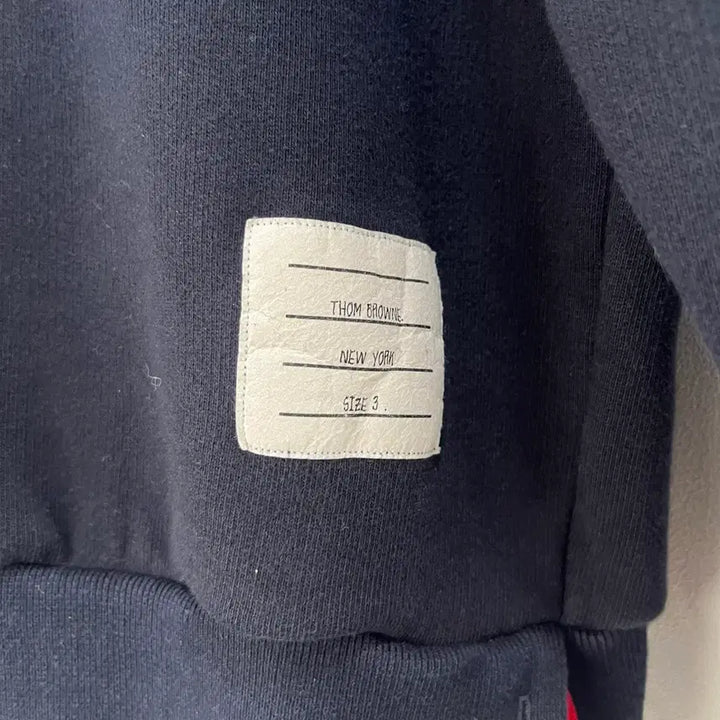 [BUNJANG] Thom Browne Back Stripe Sweatshirt Navy / [3]톰브라운 백삼선 맨투맨 네이비