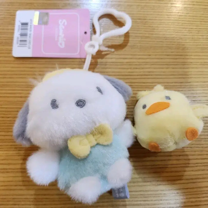 [BUNJANG] Sanrio Pochacco Chick Plush Keyring Set / 산리오 포챠코 병아리 인형 키링 세트