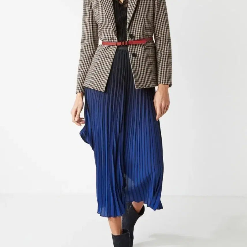 [BUNJANG] Maje Houndstooth Check Jacket &amp; Culottes Skirt Set / [새제품] 마쥬 울 하운드투스 체크 자켓&amp;바지치마 스커트 셋업 세트