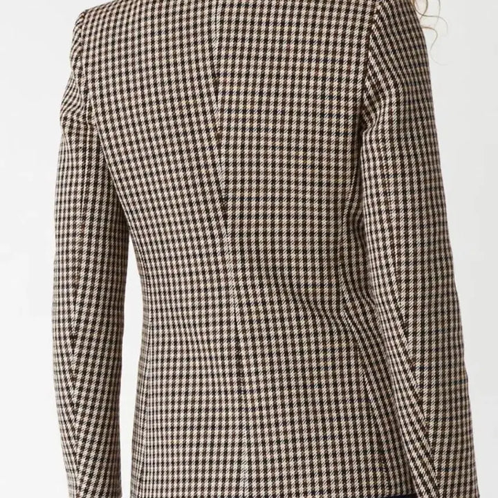 [BUNJANG] Maje Houndstooth Check Jacket &amp; Culottes Skirt Set / [새제품] 마쥬 울 하운드투스 체크 자켓&amp;바지치마 스커트 셋업 세트